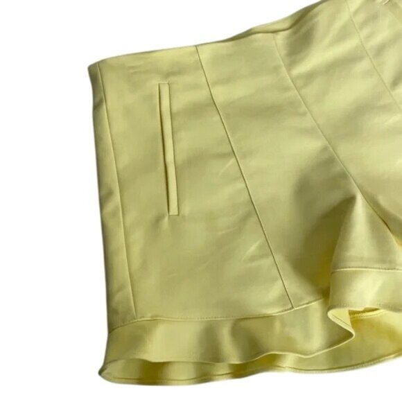 1. State Ruffle Hem Short Yellow Honeysuckle Size 10 - Picture 7 of 8